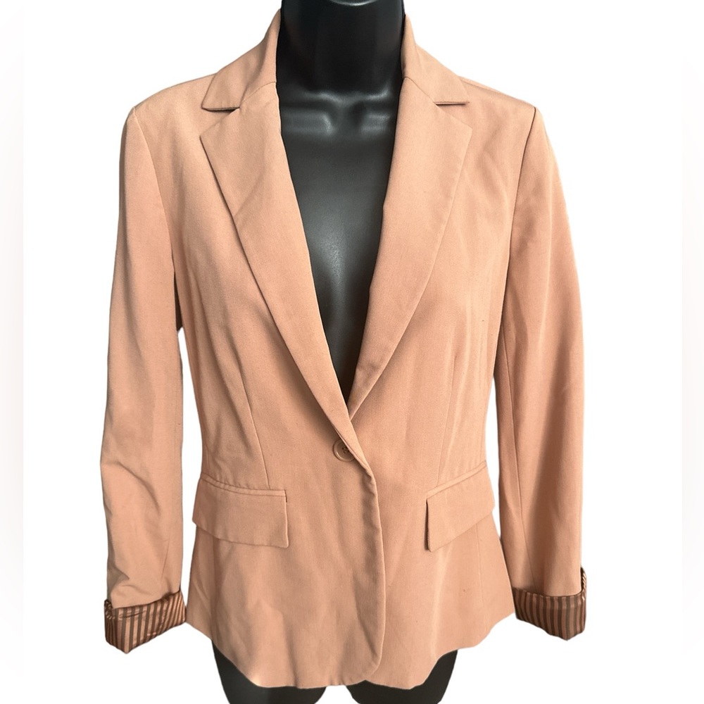 FOREVER 21 Women’s Blush-Colored 1-Button Blazer